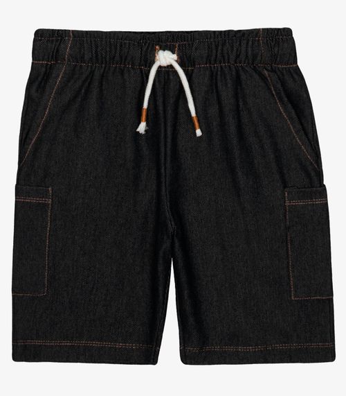Bermuda Infantil Molecotton Denim Trick Nick Preto