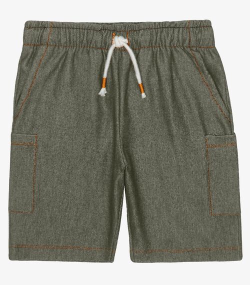Bermuda Infantil Molecotton Denim Trick Nick Verde