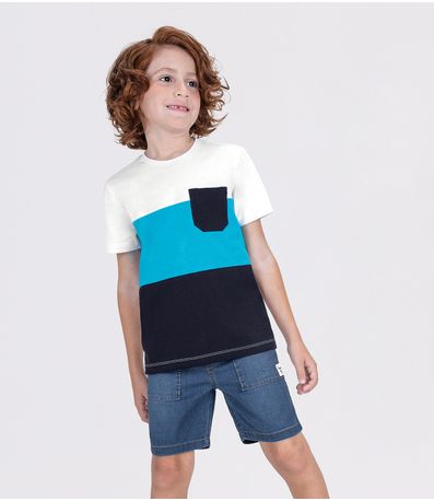 Conjunto Infantil Camiseta Com Bermuda Trick Nick Branco