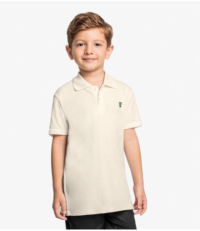 Camisa Polo Infantil Trick Nick Bege