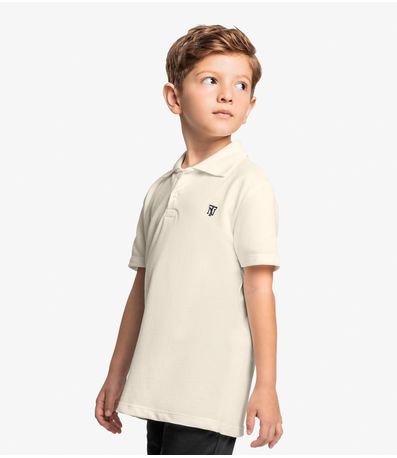 Camisa Polo Infantil Trick Nick Bege