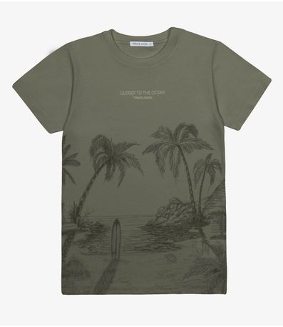 Camiseta Infantil Meia Malha Trick Nick Verde