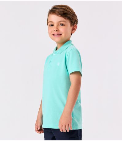 Camisa Polo Infantil Trick Nick Azul