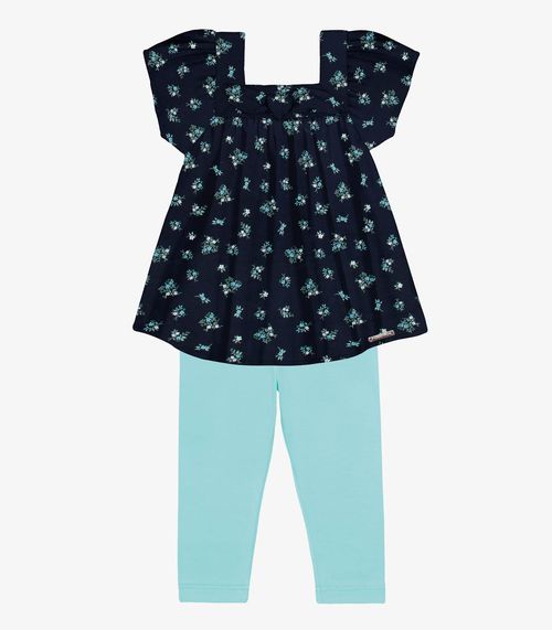 Conjunto Infantil Bata Com Legging Trick Nick Azul