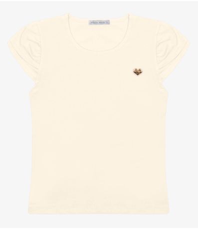Blusa Infantil Feminina Cotton Leve Trick Nick Bege