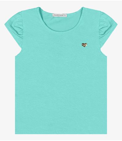 Blusa Infantil Feminina Cotton Leve Trick Nick Azul