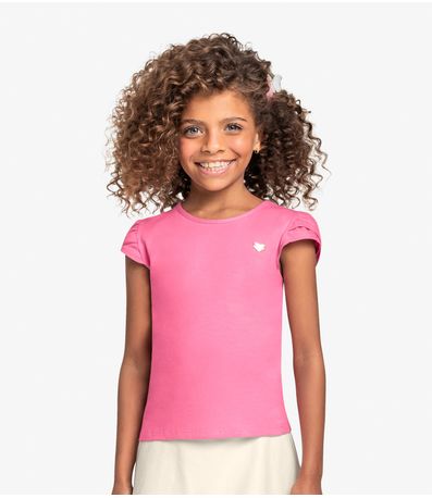 Blusa Infantil Feminina Cotton Leve Trick Nick Rosa