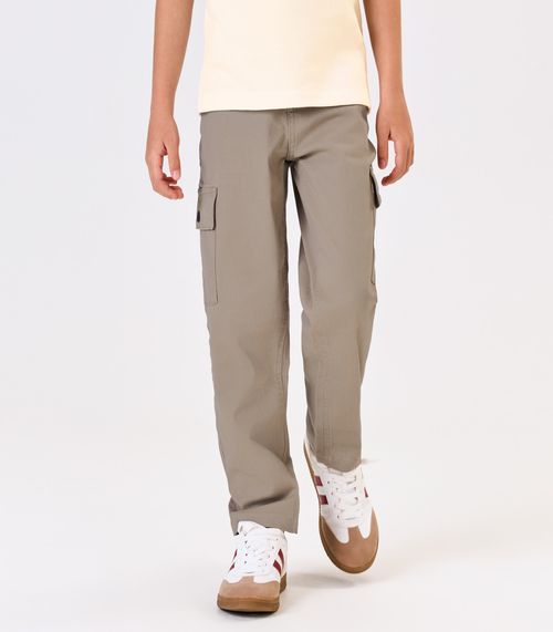 Calça Infantil Masculina Sarja Trick Nick Bege