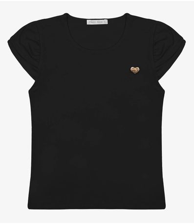 Blusa Infantil Feminina Cotton Leve Trick Nick Preto