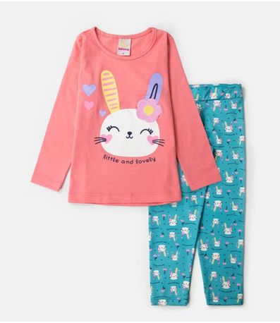 Conjunto Infantil Menina Meia Estação Laluna Laranja
