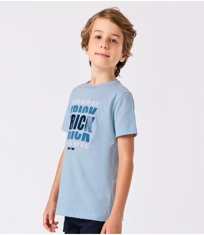 Conjunto Infantil Camiseta Com Bermuda Trick Nick Azul
