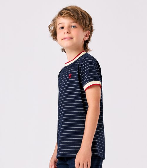 Conjunto Menino Camiseta Com Bermuda Trick Nick Azul