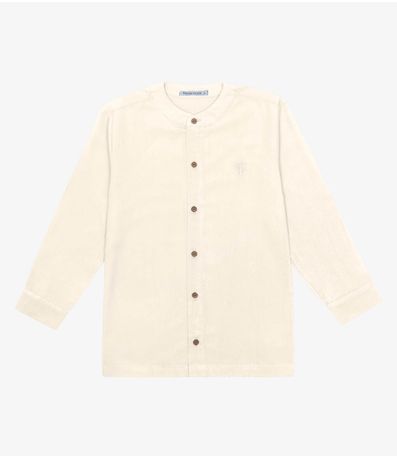 Camisa Infantil Masculino Manga Longa Trick Nick Bege