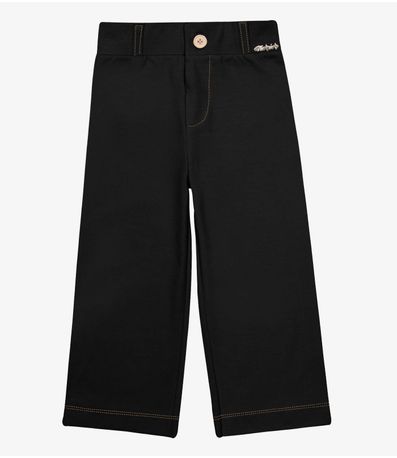 Calça Pantacourt Infantil Trick Nick Preto