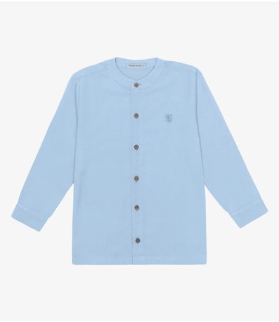 Camisa Infantil Masculino Manga Longa Trick Nick Azul