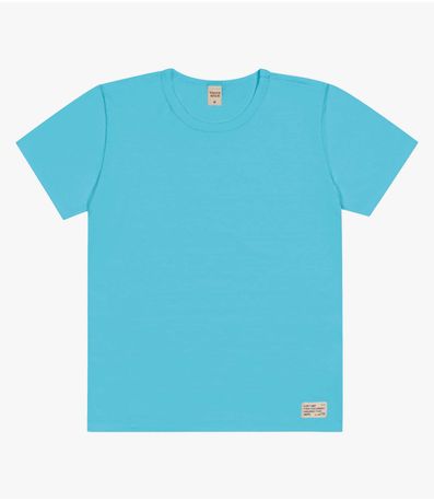 Camiseta Infantil Masculina  Meia Malha Trick Nick Azul