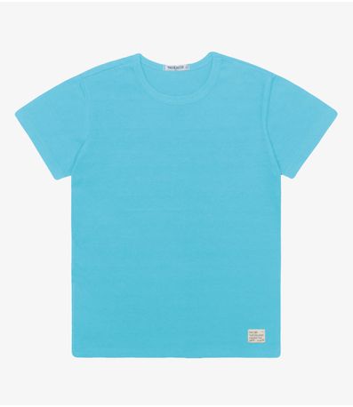 Camiseta Infantil Masculina  Meia Malha Trick Nick Azul