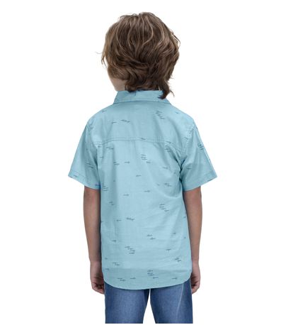 Camisa Infantil Masculina Estampada Trick Nick Azul