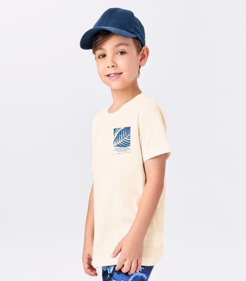 Conjunto Infantil Camiseta Com Bermuda Trick Nick Bege