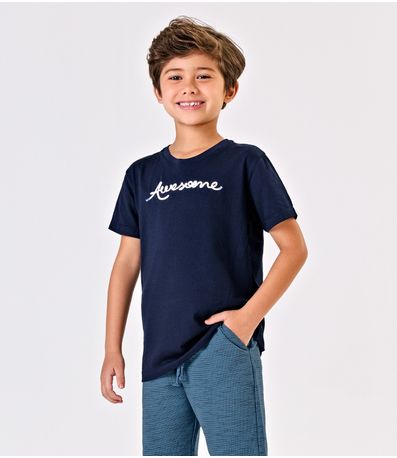 Camiseta Menino Cotton Trick Nick Azul