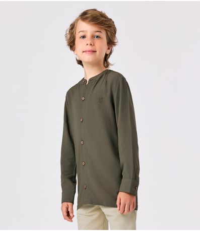 Camisa Infantil Masculino Manga Longa Trick Nick Verde