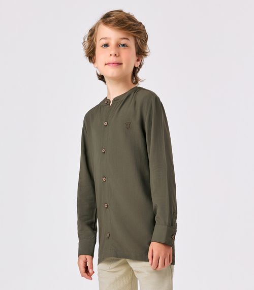 Camisa Infantil Masculino Manga Longa Trick Nick Verde