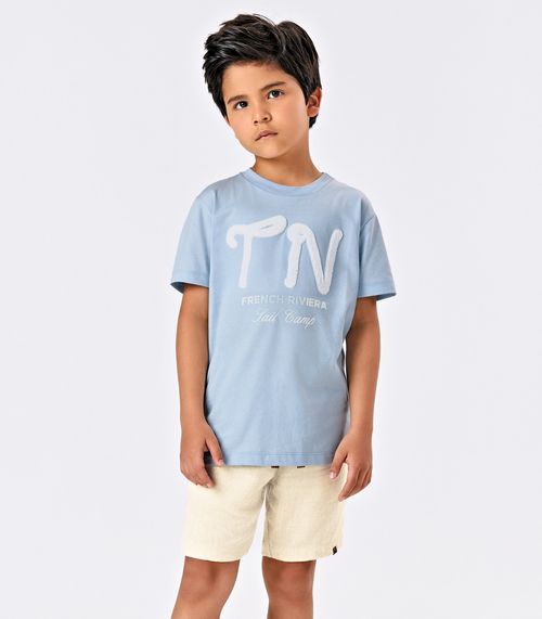 Conjunto Menino Camiseta Com Bermuda Trick Nick Azul