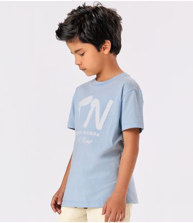 Conjunto Menino Camiseta Com Bermuda Trick Nick Azul