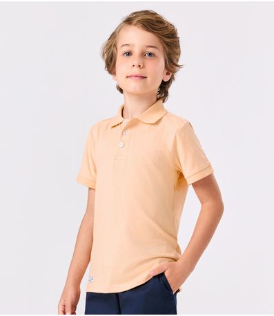 Camisa Polo Infantil Masculina Trick Nick Bege