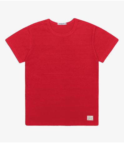 Camiseta Infantil Masculina  Meia Malha Trick Nick Vermelho