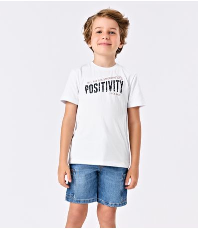 Conjunto Camiseta Com Bermuda Trick Nick Branco