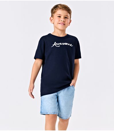 Bermuda Jeans Masculina Trick Nick Azul