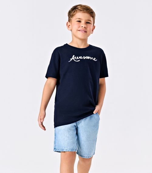 Bermuda Jeans Masculina Trick Nick Azul