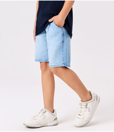 Bermuda Jeans Masculina Trick Nick Azul