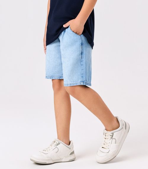 Bermuda Jeans Masculina Trick Nick Azul