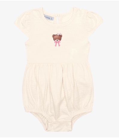 Macaquinho Infantil Menina Trick Nick Bege