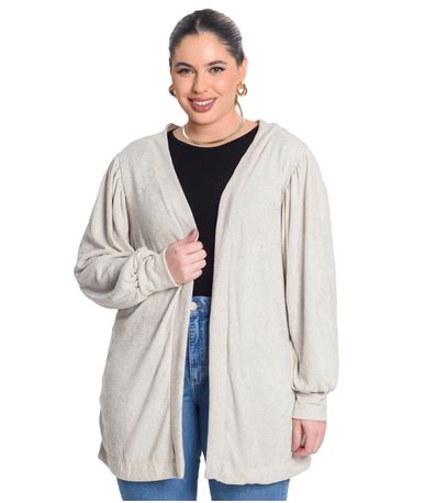 Cardigan Tricot Shine Secret Glam Bege