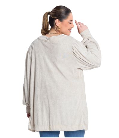 Cardigan Tricot Shine Secret Glam Bege