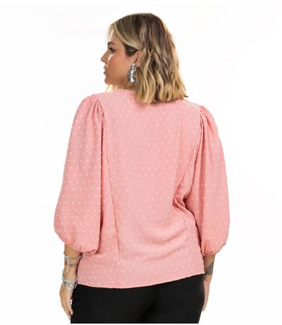 Blusa Manga 7/8 Air Flow Poa Secret Glam Rosa