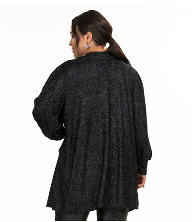 Cardigan Tricot Shine Secret Glam Preto
