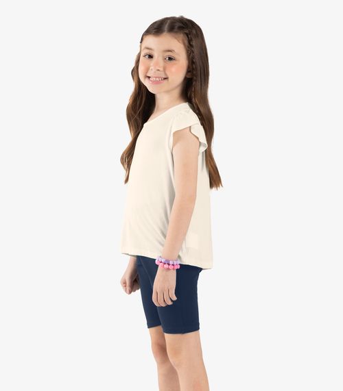 Bermuda Ciclista Infantil Feminina Rovitex Kids Azul