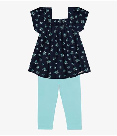 Conjunto Infantil Bata Com Legging Trick Nick Azul