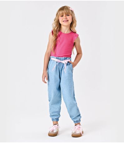 Calça Infantil Clochard Jeans Trick Nick Azul