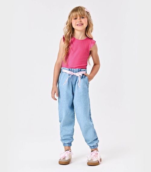 Calça Infantil Clochard Jeans Trick Nick Azul