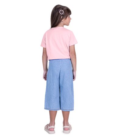 Conjunto Infantil Blusa E Pantacourt Trick Nick Rosa