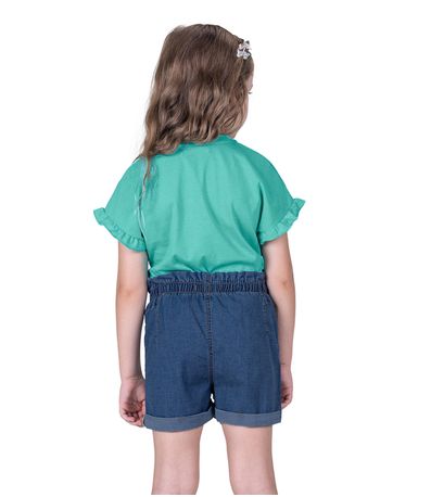Conjunto Infantil Blusa Com Shorts Trick Nick Verde
