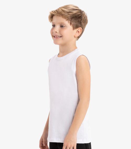 Regata Básica Infantil Masculina Rovitex Kids Branco