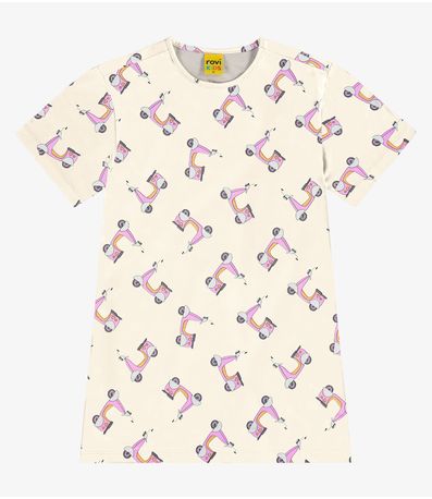 Camisola Infantil Feminina Meia Malha Rovi Kids Bege