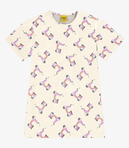 Camisola Infantil Feminina Meia Malha Rovi Kids Bege