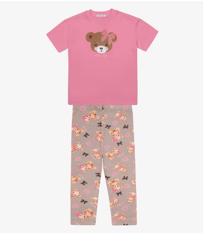 Conjunto Menina Blusa Com Legging Trick Nick Rosa
